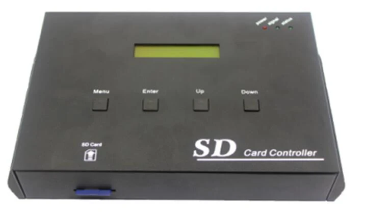 

SD100 SD Card LED Pixel Controller,DC12~24V,4Channels,Max 2048pixels,Support WS2801,LPD6803,WS2811,TM1804,TM1809,LPD8806 etc.