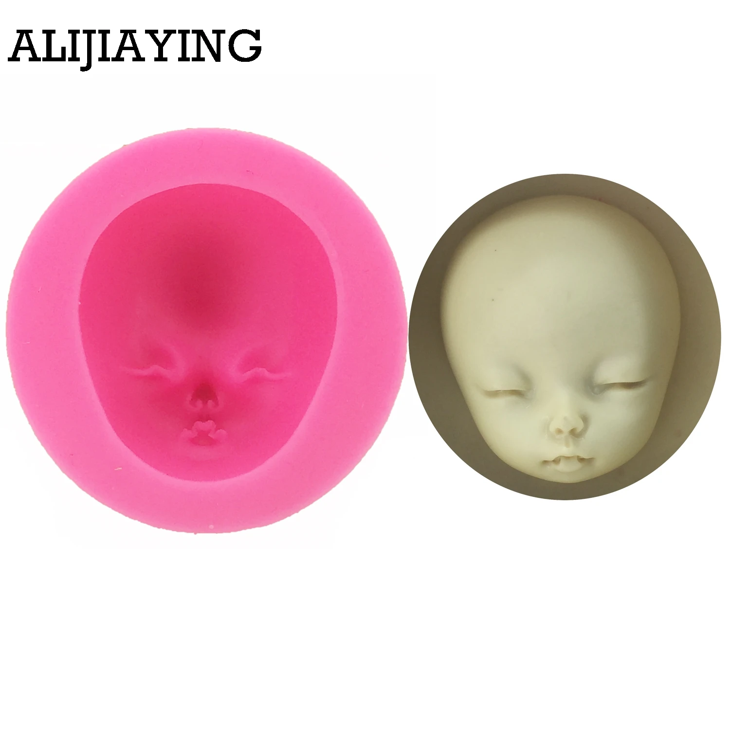 M0957 Baby Face Silicone Mold Chocolate Polymer Clay Craft Molds Handmade Craft Dolls Face Mold Sugar craft Mould Baking Tools