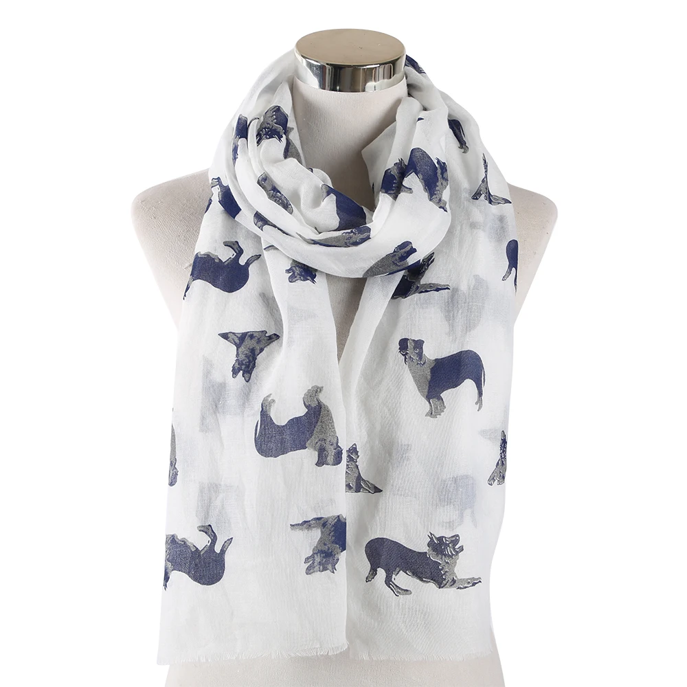 FOXMOTHER New Grey Pink German Shepherd Dog Scarf For Dog Lover women