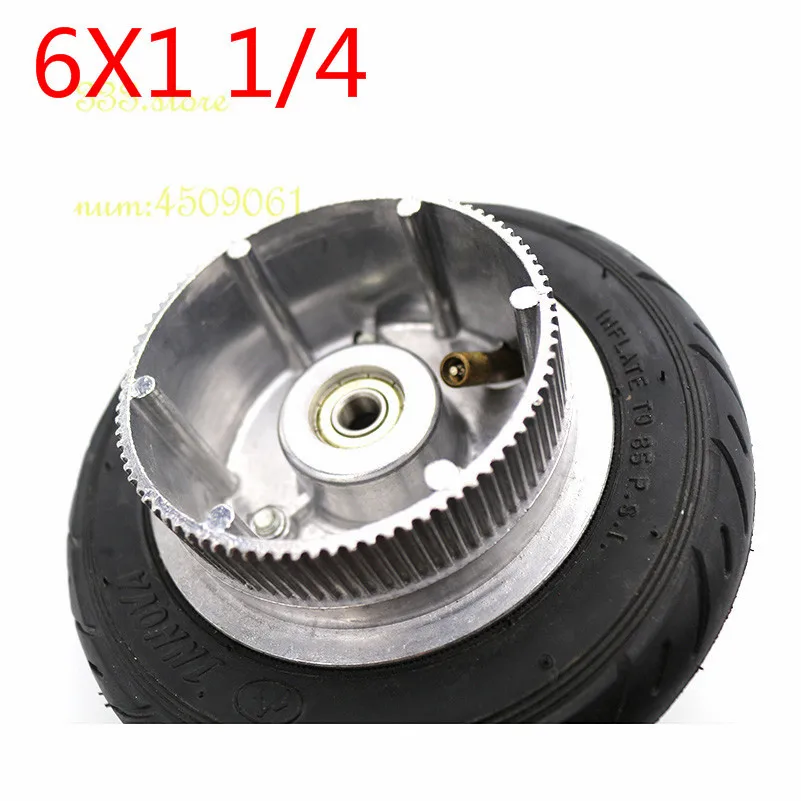 150MM Wheel Aluminium Hub 6x1 1/4 tyre wheel  Inner Tube Electric Scooter 6 Inch Pneumatic Tire Electric scooter belt size