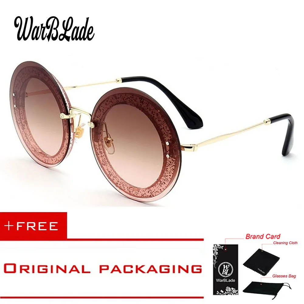 2018 Brand Designer Oversize Sunglasses Women Round Leopard gradient lens big circle clear glasses UV400 Eyewear rimless