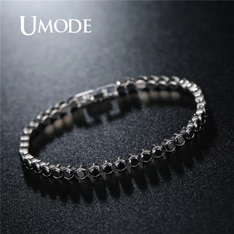 UMODE New Women Fashion Bracelets Luxury Round Cubic Zirconia Bracelet for Women Wedding Jewelry Gifts UB0175A