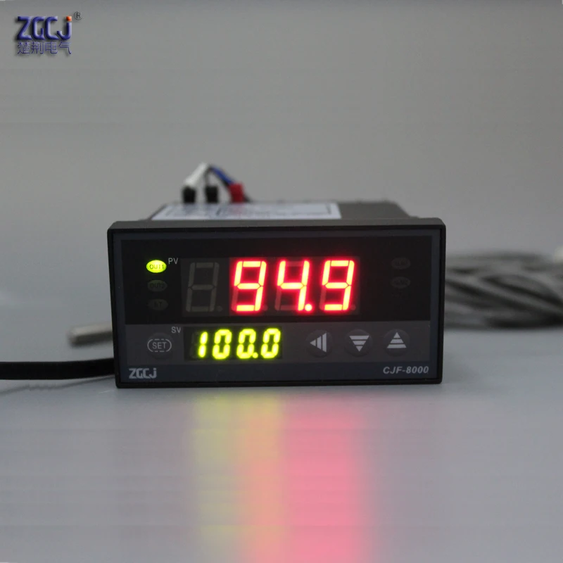 

96x48mm PT100 0.0-400.0 degree Temperature controller .Relay output PID, ON/OFF CJF-8000 temperature panel meter