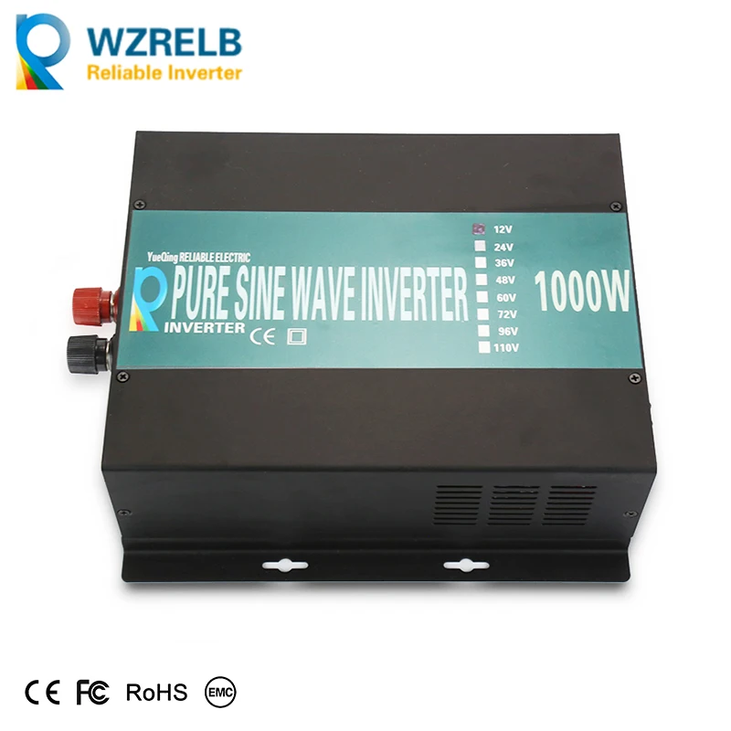 1000w Pure Sine Wave Power Inverter Battery Controller Car LED Display Off-grid Charger Solar DC 12V 24V 48V to AC 120V 220V