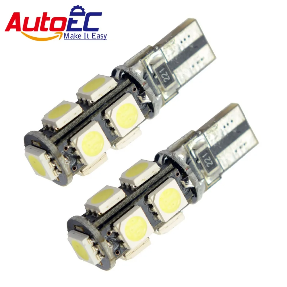 AutoEC 300X W5W T10 9 LED SMD 5050 Canbus 194 162 192 193 Car Wedge Clearance Parking Side Turn signal led 12V  #LB45-2