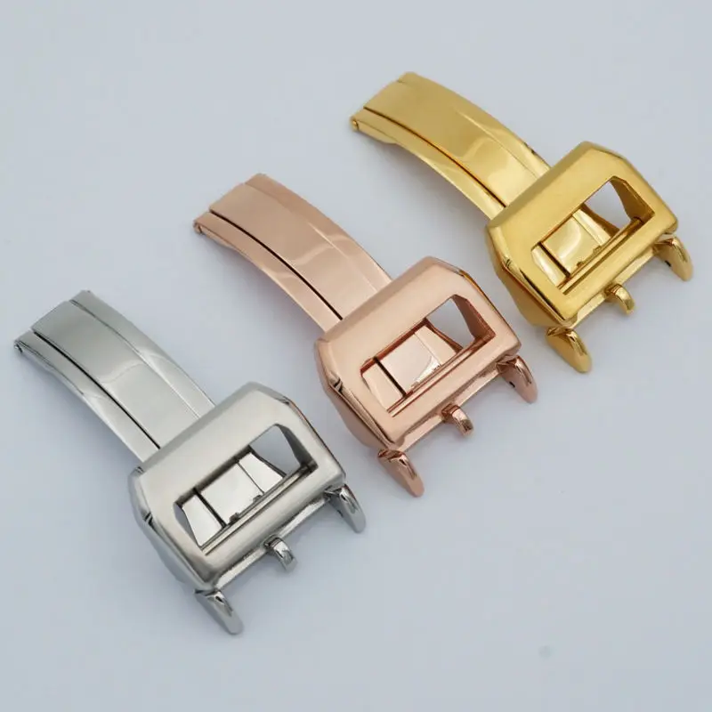 MAIKES High Quality 316L Stainless Steel Watch Folding Clasp 18mm Watch Band Strap Buckle For IWC Watch