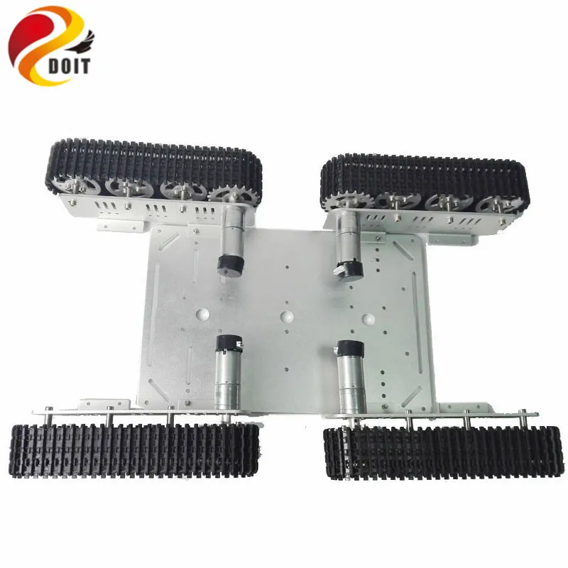 Dosit-金属製戦車モデルt600,アルミニウム合金シャーシ付きロボットモデル,4つの構造,プラスチック,日曜大工のおもちゃ