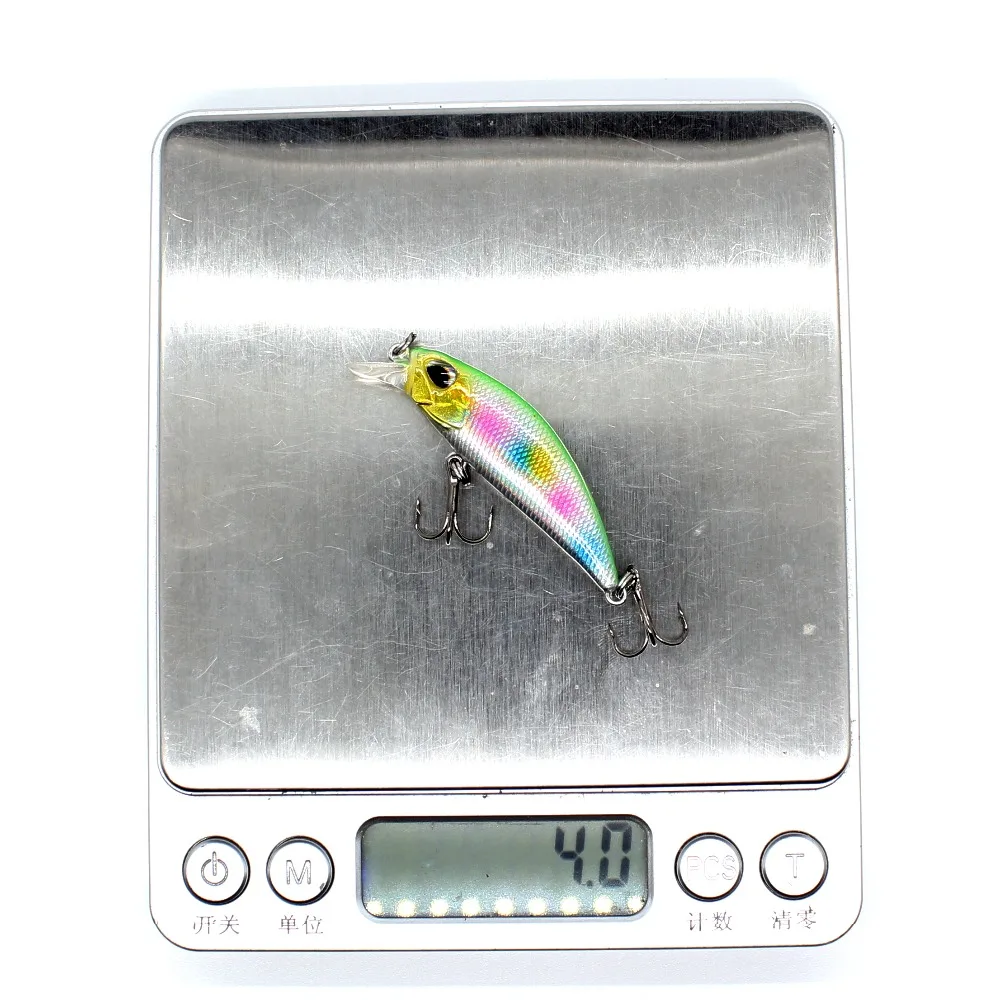 AOCLU-Sinking Wobblers Jerkbait, Hard Bait, Small Minnow Crank Lure, Freshwater, Inshore, Beach, Rock, Trout Fishing, 45mm, 4.0g