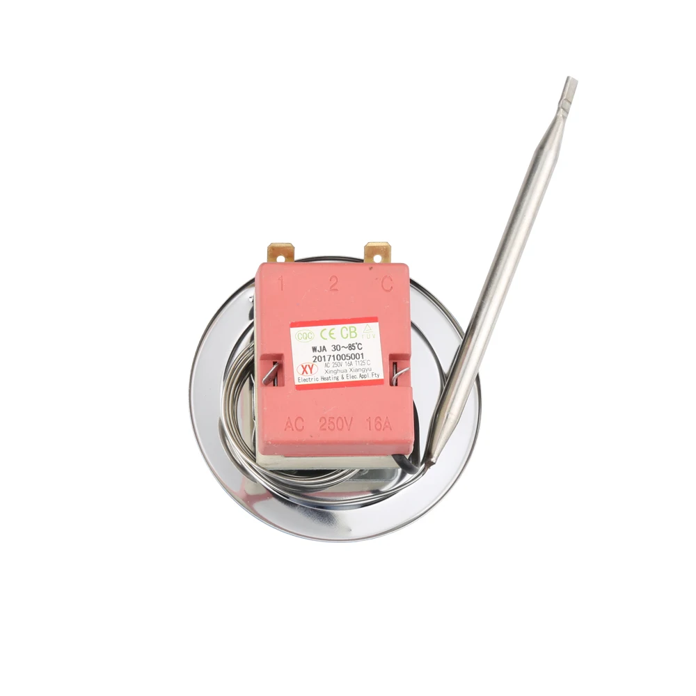 30-85 Degree Celsius NC 2 Pin Adjust Knob Temperature Controller Capillary Thermostat Switch Oven Water Heater