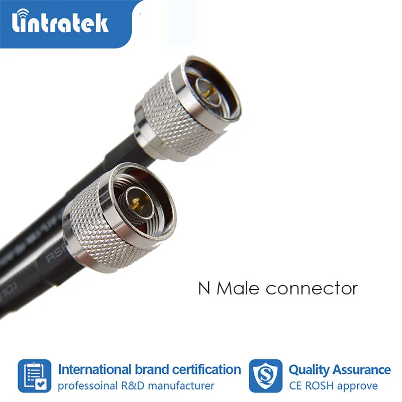 Lintratek 15 Meter Coaxial Cable N Male To N Male 50ohm for Mobile Phone Cellular Amplifier Signal Booster Repeater