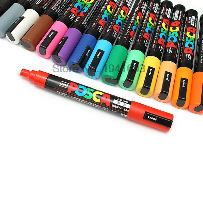 Uni-ball Posca PC-5M Medium Bullet Tip Marker Pens for Drawing School Office Writing Supplies 1Pcs