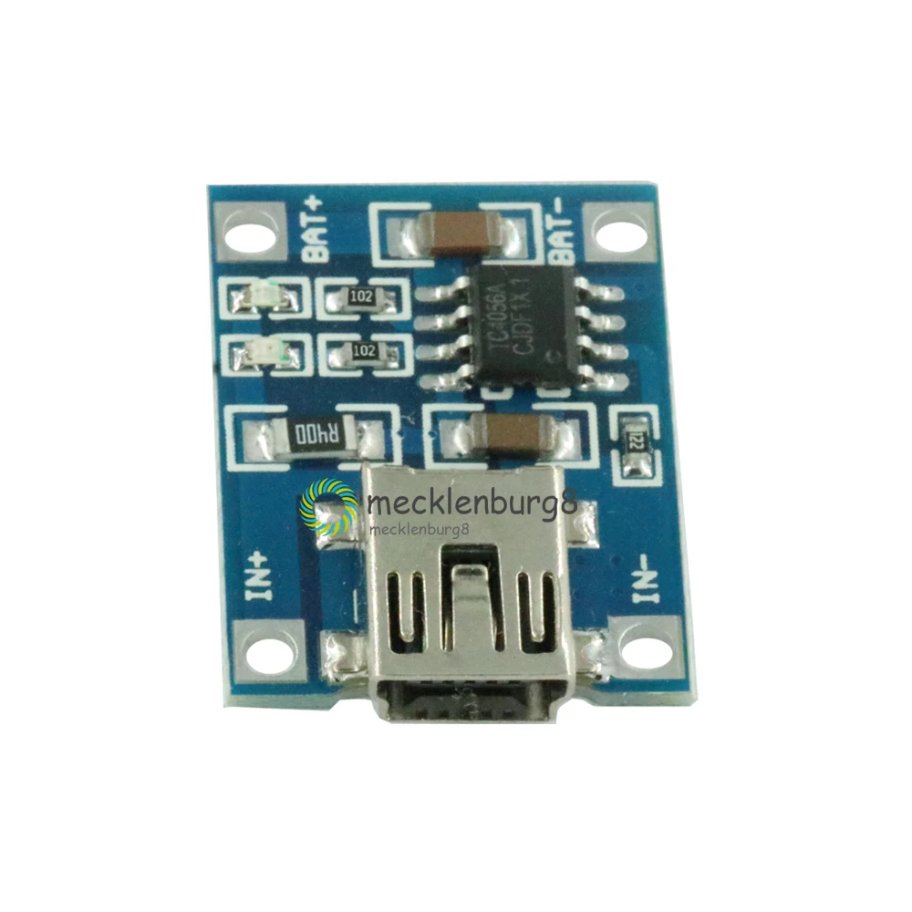 5 pieces. TP4056 Mini USB 5V 1A 18650 Lithium Battery Charger Board with LED Indicator Over-charge Protection Discharge 4.5 ~ 5.