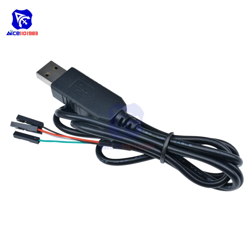 Cable de descarga del adaptador serie USB 2,0 a TTL Original CH340 CH340G para Arduino Raspberry Pi Windows 10/Mac OS X/Linux Cable de 1M