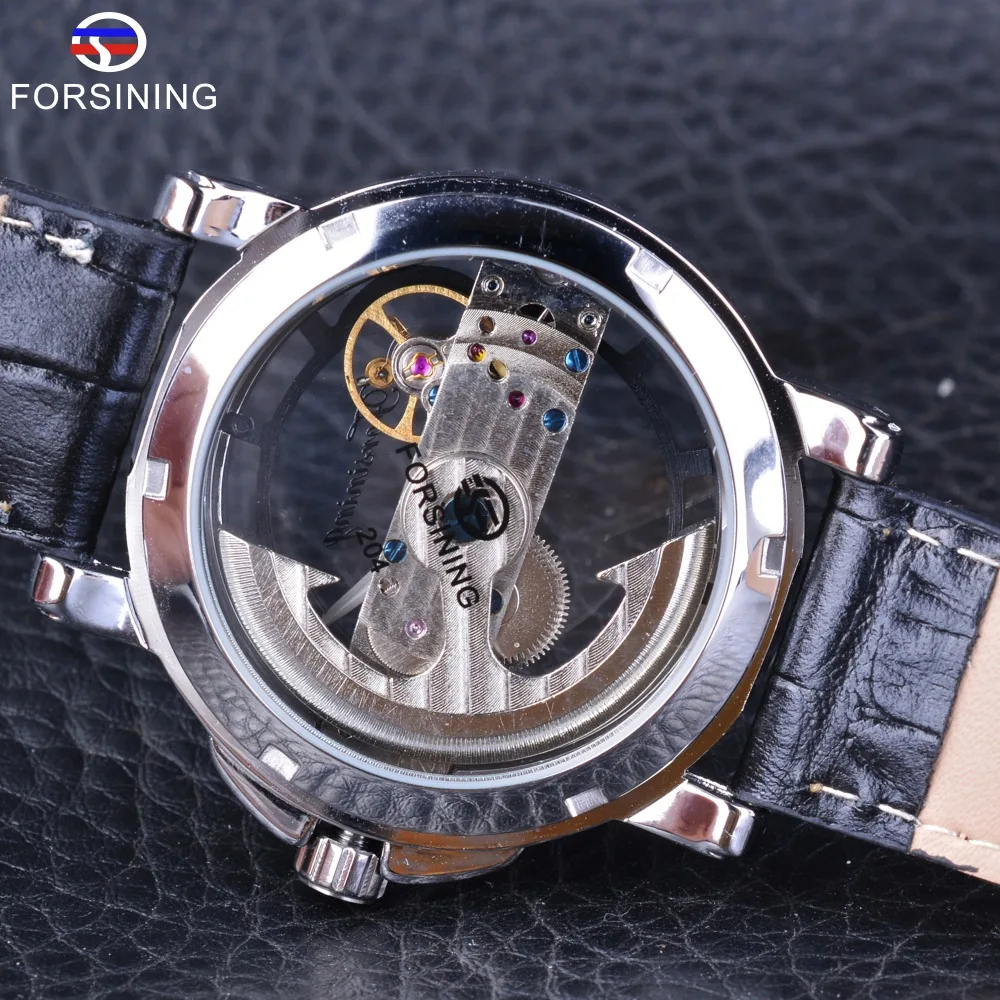 Forsining Men\'s Mechanical Watches with Automatic Winding Steampunk Watch Waterproof Design Mens Watches Top Brand Luxury Clock