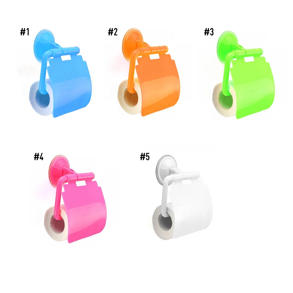 20 Whole Sale Colorful 1PC Waterproof Plastic Toilet Bathroom Kitchen Wall Mounted Roll Paper Holder Carrier Home Decoration