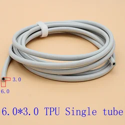 NIBP blood pressure cuff extension air hose without connector,Medical grade neutral Soft TPU single tube,6.0*3.0mm