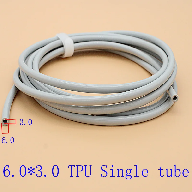 NIBP blood pressure cuff extension air hose without connector,Medical grade neutral Soft TPU single tube,6.0*3.0mm