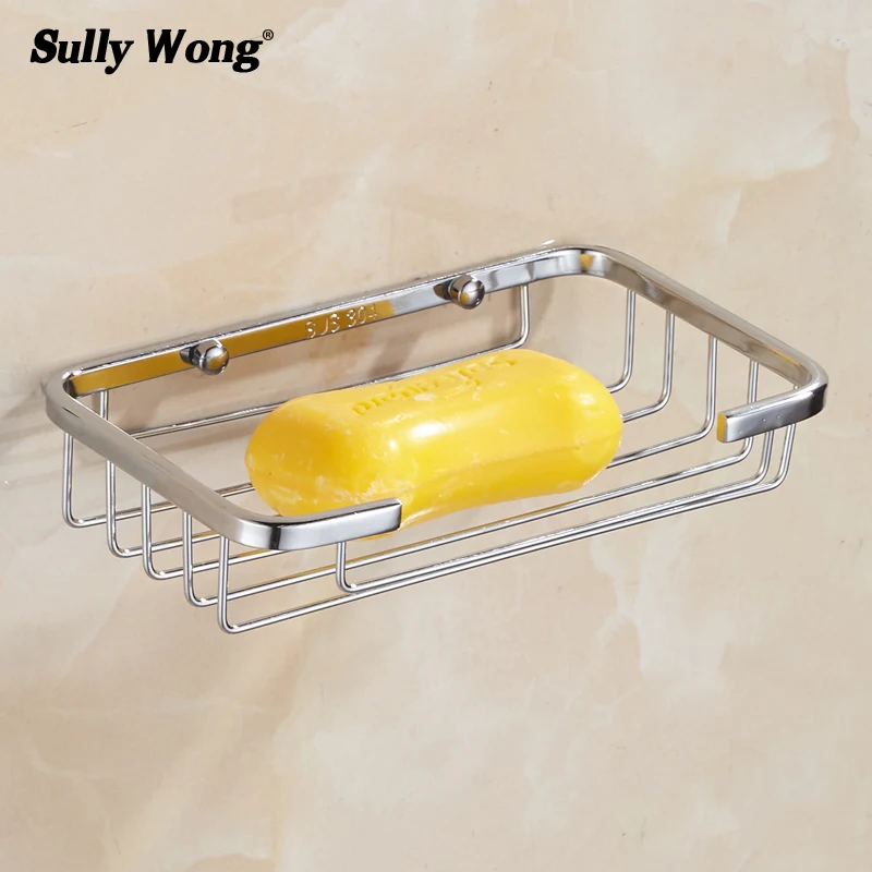 Sully House 304 Stainless Steel Bathroom Soap Dishes Holder Basket Dispenser,Toilets Soap Shelf,Bath Shelves Accessories Racks