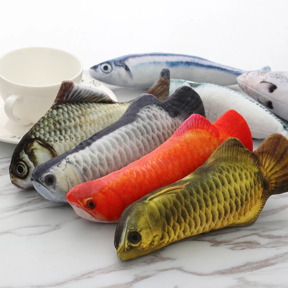 1Pc New Lovely Soft Funny Artificial Simulation Fish Cute Plush Toys Stuffed Sleeping Toy For Little Kids Playing Toy Gift