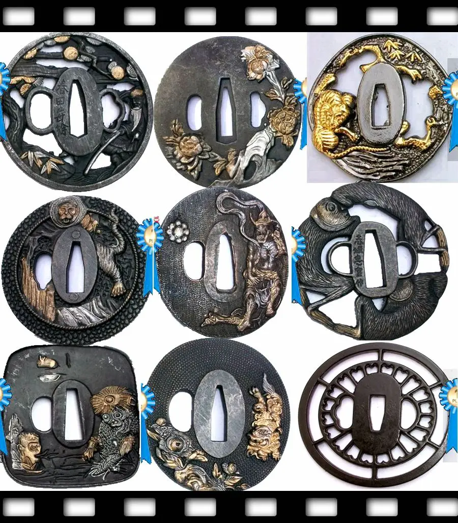 Nice	Alloy Tsuba Handguard for Japanese Samurai Katana Wakizashi Tanto Sword Accessories Handmade