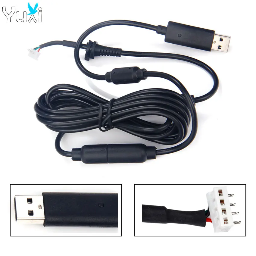 

YuXi USB 4Pin Line Cord Cable + Breakaway Adapter Replacement Fit For Xbox 360 Wired Controller