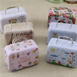 New Model Cartoon Suitcase Creative Storage Tin Bag / Candy / Coin Iron Wedding Gift Box/Metal Case