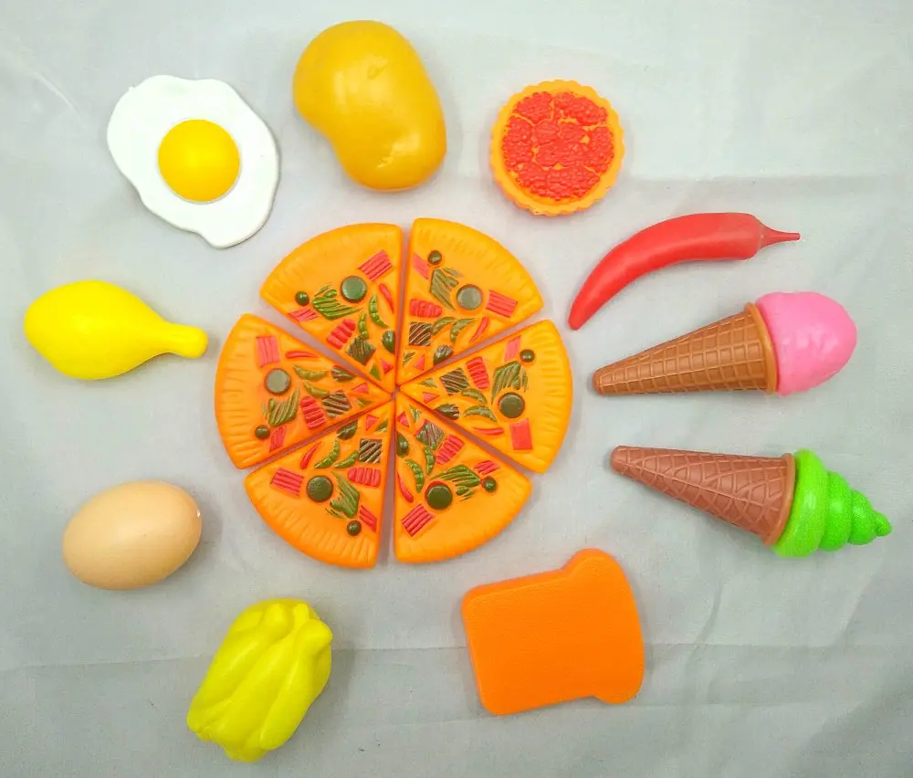 Food Toy Children's Toys Pizza Eggs Ice Cream Chicken Pepper Kindergarten Teaching 2021