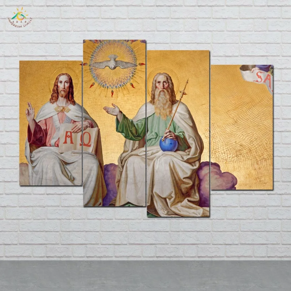 

Peace Pigeon Jesus Wall Art Canvas Painting Posters and Prints Decorative Picture Decoration Home For Living Room 3 PIECES