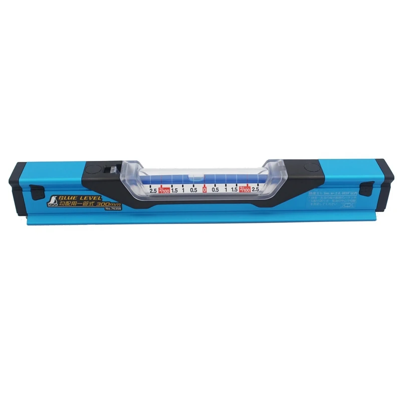 SHINWA Level Ruler Bubble Spirit Level Blue Color with Light board for Installation Drain Precision +-0.5mm/m