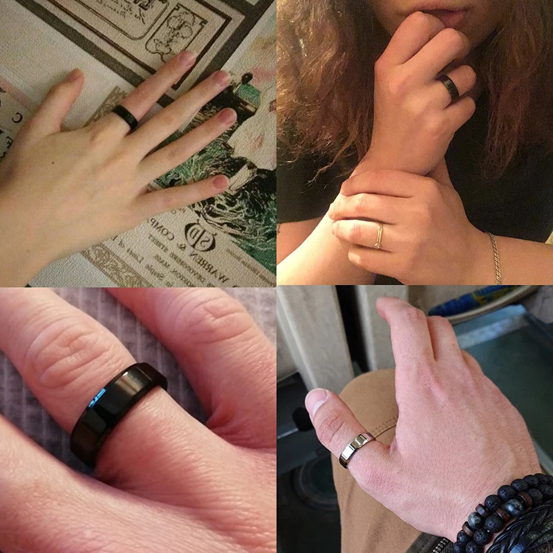 Letdiffery 6mm Simple Stainless Steel Men Ring Gold Color Women Fashion Jewelry Wholesale Size 5-13
