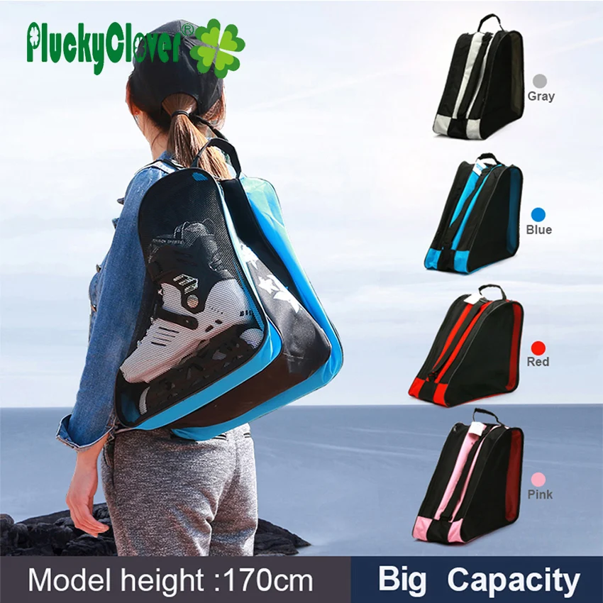 1pc Inline Skate Carry Bag With Mesh Pocket Single-Shoulder Bag Handbags Triangle Multifunctional Waterproof Roller Skateing Bag