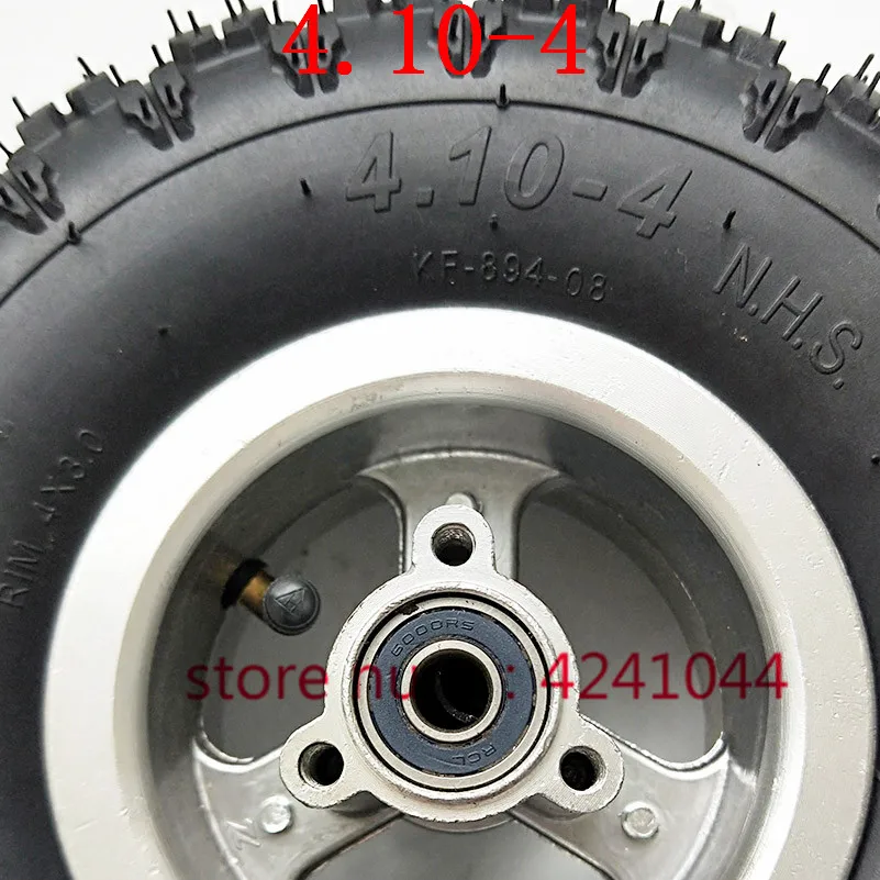 4.10/3.50-4  410/350-4  4.10-4 tires wheels 4 inch hub Rim with  tyre and inner tube fits ATV Quad Go Kart 47cc 49cc