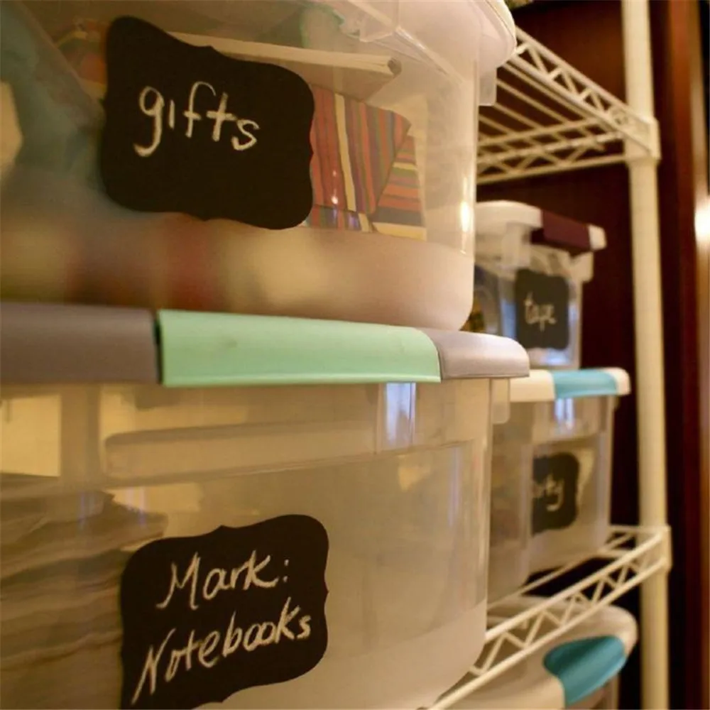 60pcs Kitchen Spice Sticker Jar Sticker Removable Organizer Storage Bottles Jars Stickers Kitchen Labels Stickers Chalkboard Tag