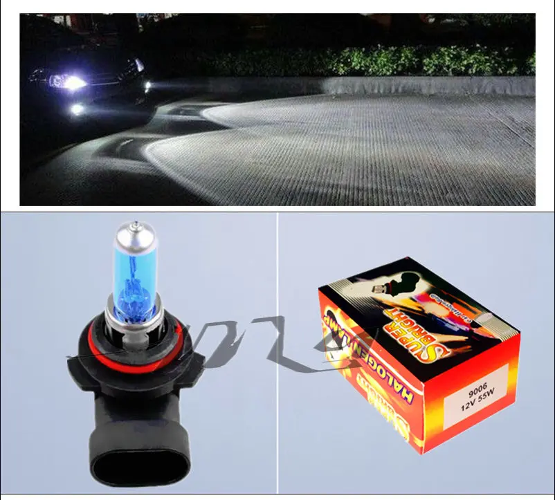 9006 HB4 55W Halogen Bulbs super white Headlights fog lamps light running parking 12V Head Car Light Source day