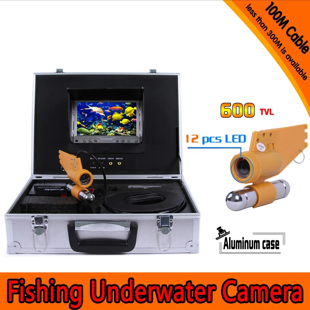 

Underwater Fishing Camera Kit with 100Meters Depth Single Lead Bar Camera & 7Inch Color TFT Display Monitor & Aluminum Case