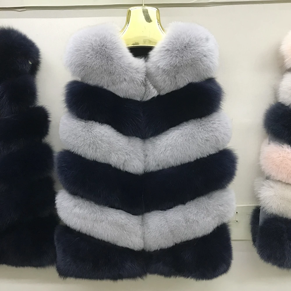 Neue Heiße Verkauf Natürliche Echt Fox Pelz Weste Frauen Herbst Winter Qualität Warme Echt Fox Pelz Weste Dame 100% Echt fuchs Pelz Gilet