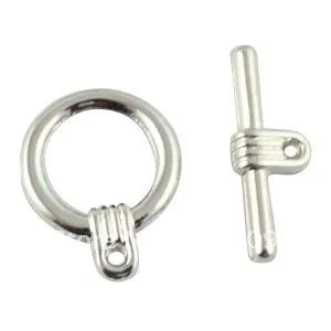 120Sets Silver Color Plate circle toggle clasps A1191SP FREE SHIPPING