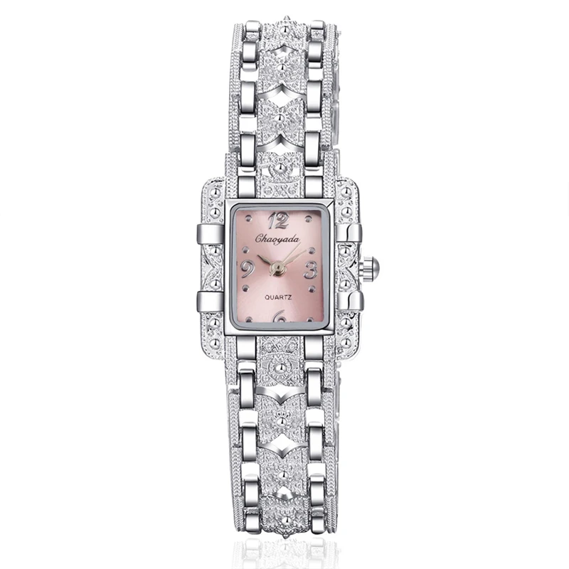 CYD-Reloj de acero inoxidable de lujo para Mujer, Relojes casuales de cuarzo, Relojes de pulsera analógicos para Mujer, Relojes únicos