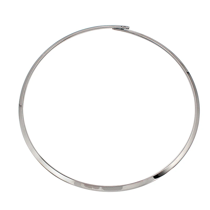 Stainless Steel Necklace Round Statement Punk Style Choker For Girl Boy Femme Jewelry Bijoux Collares