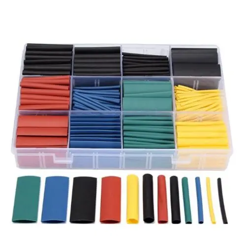 530 Pcs di Calore Termorestringente Isolante Tubo Termoretraibile 2:1 Cavo di Filo Kit Manica