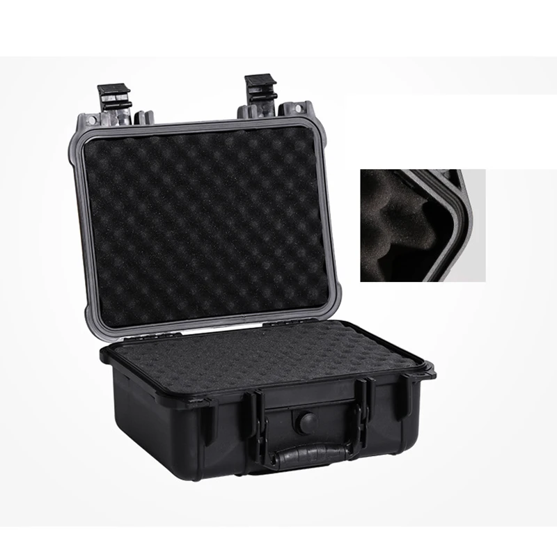 Outdoor Shockproof Boxes Protective Safety Case Plastic Tool Box Dry Box Safety Equipment Tool Storage Hardware Case w Sponge