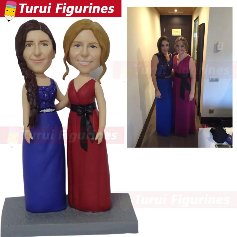 Turui Figurines custom bobblehead grandparents custom made bobble head china dropshipping polymer clay figurines