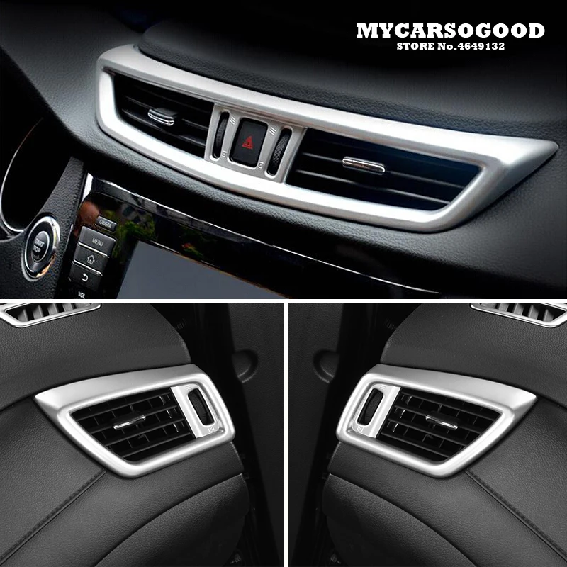 

For Nissan Qashqai J11 2014-2018 ABS Matte Both sides Left Right Center/Middle Air AC Outlet Vent Cover Trim car Accessories LHD