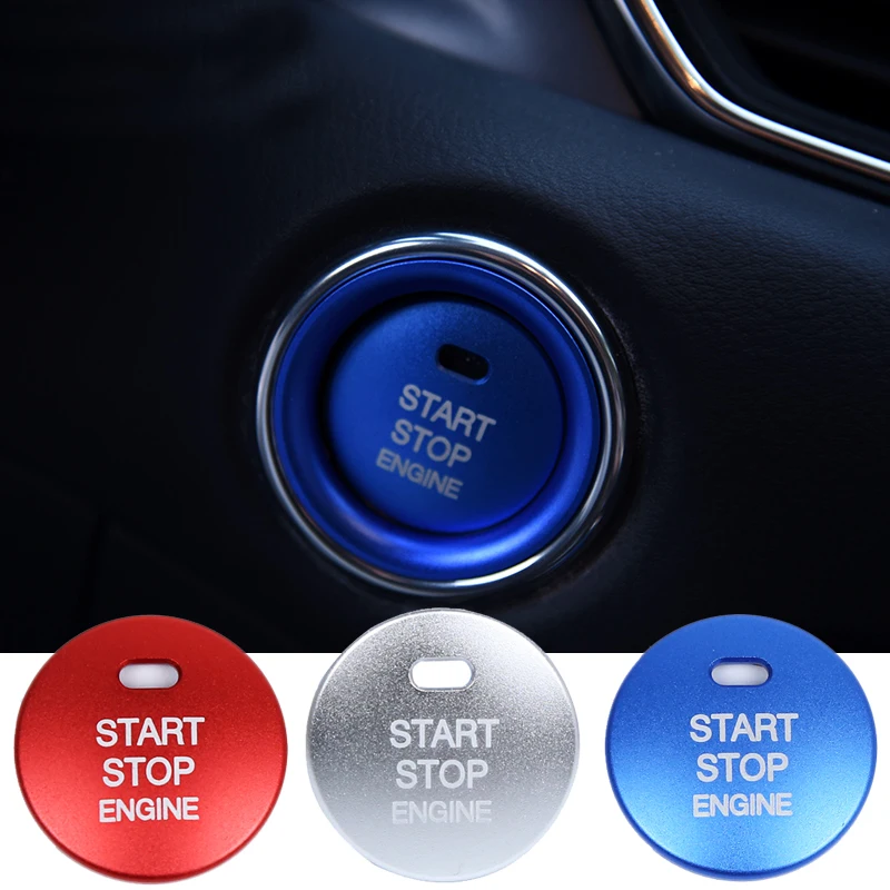 Car Start Engine Button STOP Key Accessories Switch Decoration Stickers for Mazda 2 3 6 CX-5 CX-9 CX-3 CX-8 MX-5 2014-2018