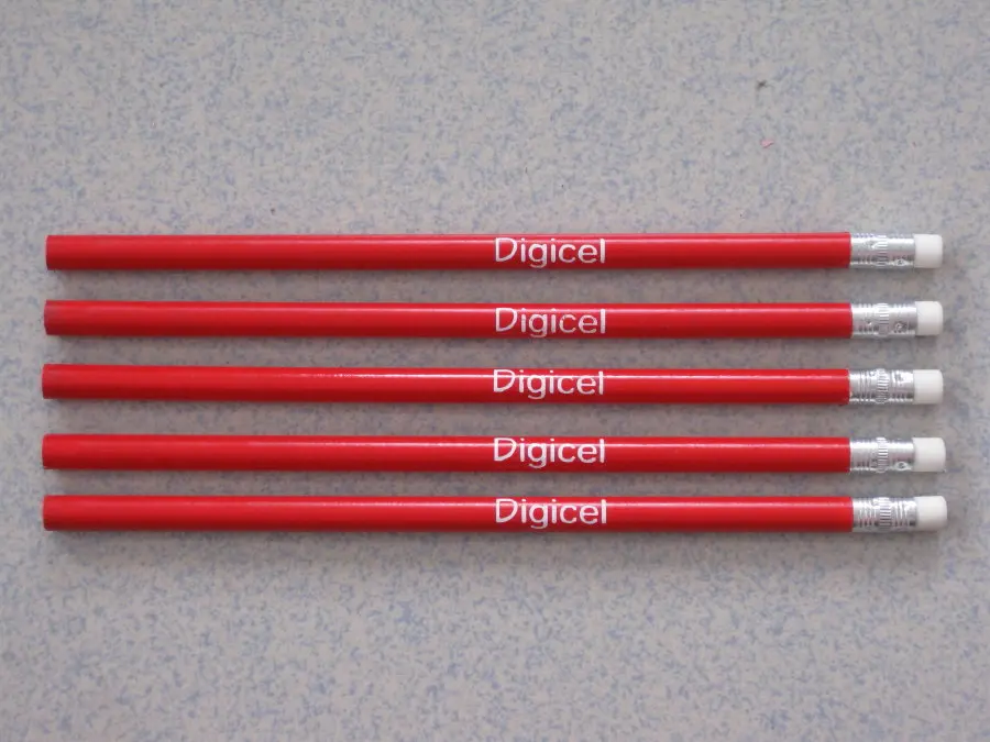 free shipping school pencil with eraser printed client's logo 2000pcs