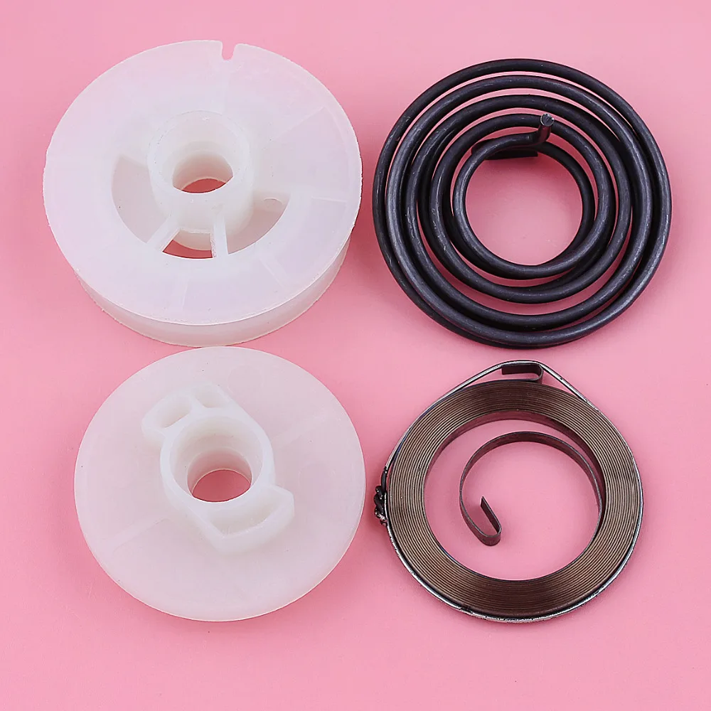 Recoil Rewind Starter Driver Pulley Spring Kit For Husqvarna 128LD 128C 128CD 128R Gas Line Lawn Trimmer Edger Brush Cutter Part