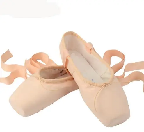 Chaussures de danse professionnelles pour femmes, chaussures de Ballet roses en toile à Pointe, nouvelle collection 2017