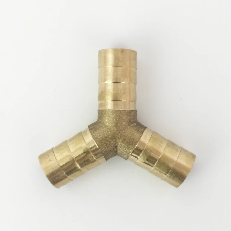 Y Shape 3 Way Hose Barb 6mm 8mm 10mm 12mm Brass Copper Barbed Connectors Joint Coupler