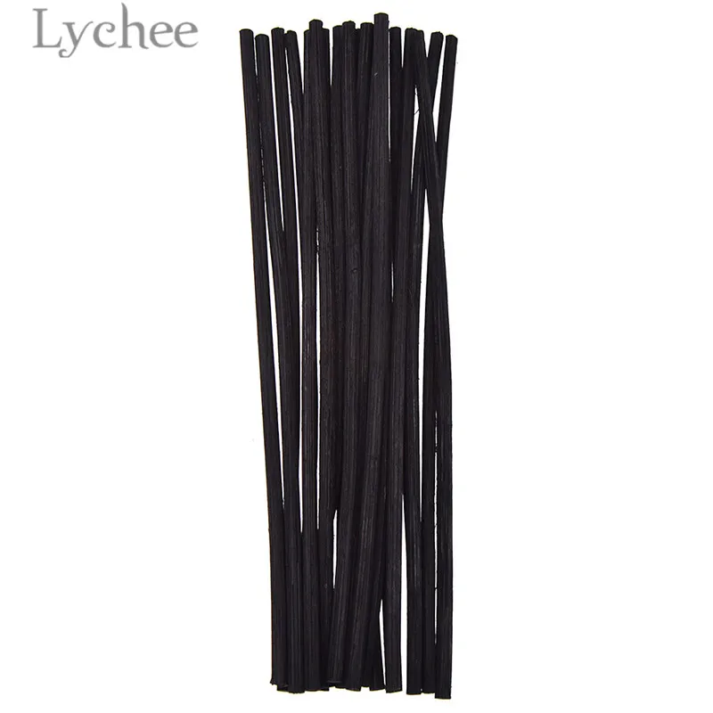 Lychee Life 20pcs 4mmx20cm Extra thick Rattan Reed Oil Diffuser Replacement Stick Incense Home Living Room Aromatic Incense