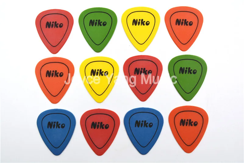 12pcs Niko POM Delrin Acoustic Electric Guitar Picks Plectrums With Little Plastic Case Box 0.5/0.6/0.73/0.88/1.0mm